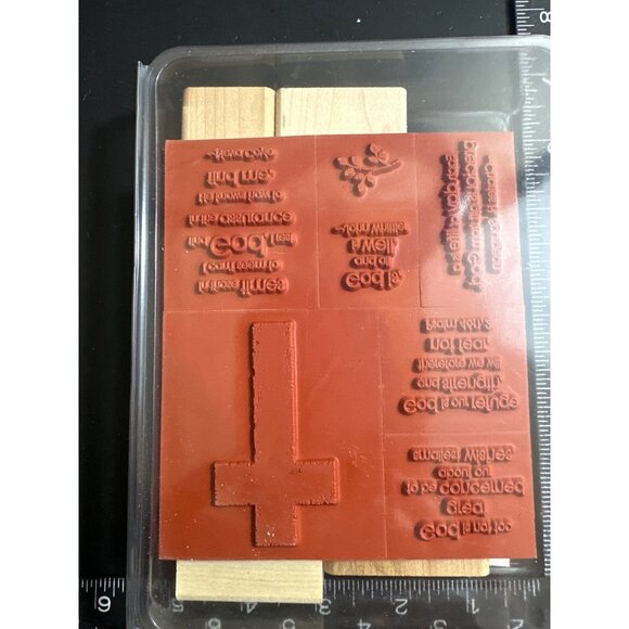 Stampin Up! Refuge & Strength Rubber Stamp Set Religious Quotes & Designs 2007 - Picture 3 of 3